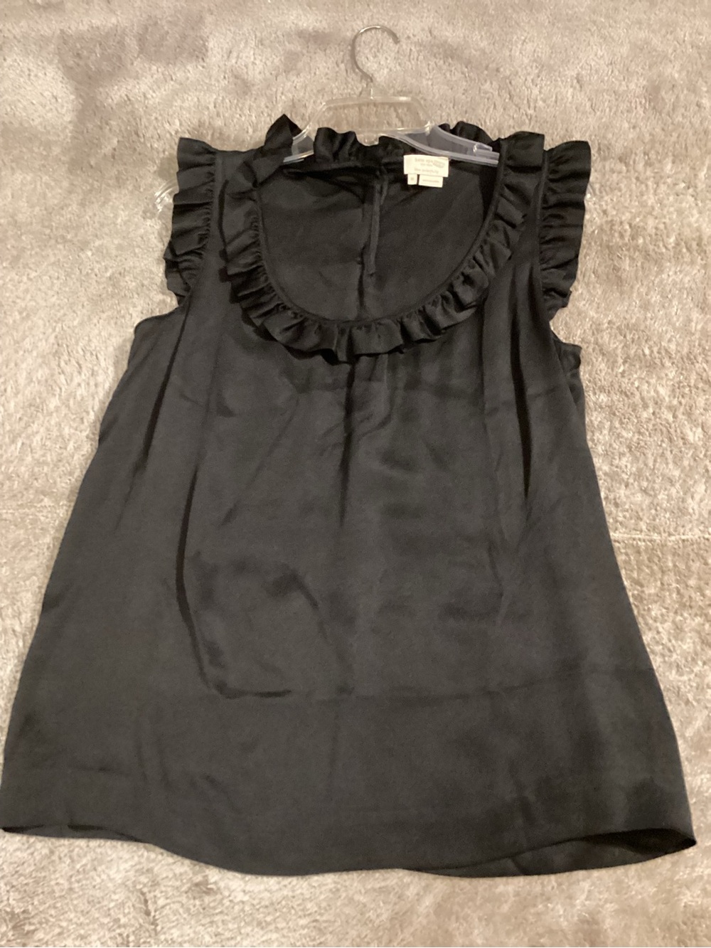 kate spade Black Ruffle Trim Sleeveless Camisole